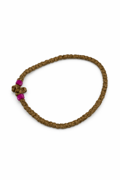 κομποσκοινι ροζ κερωμενο